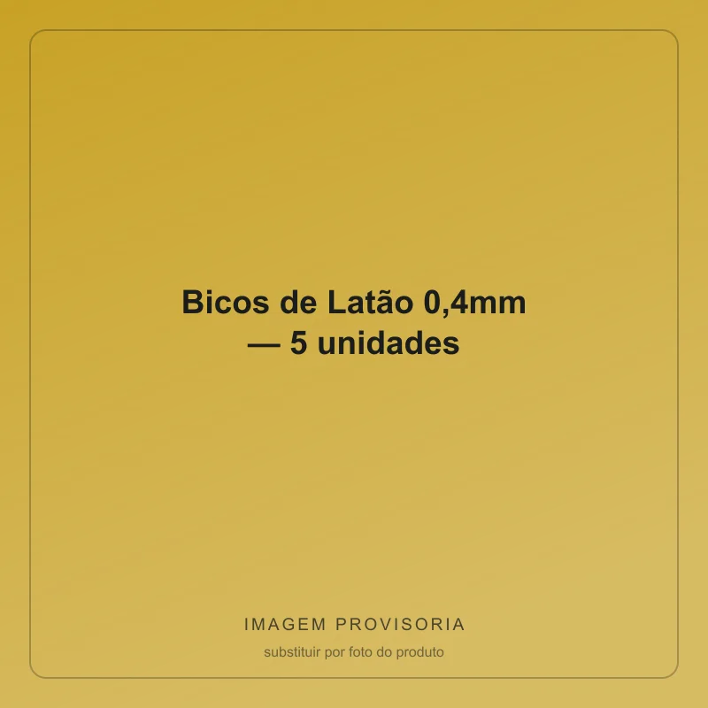 Bicos de Latão 0,4mm — 5 unidades