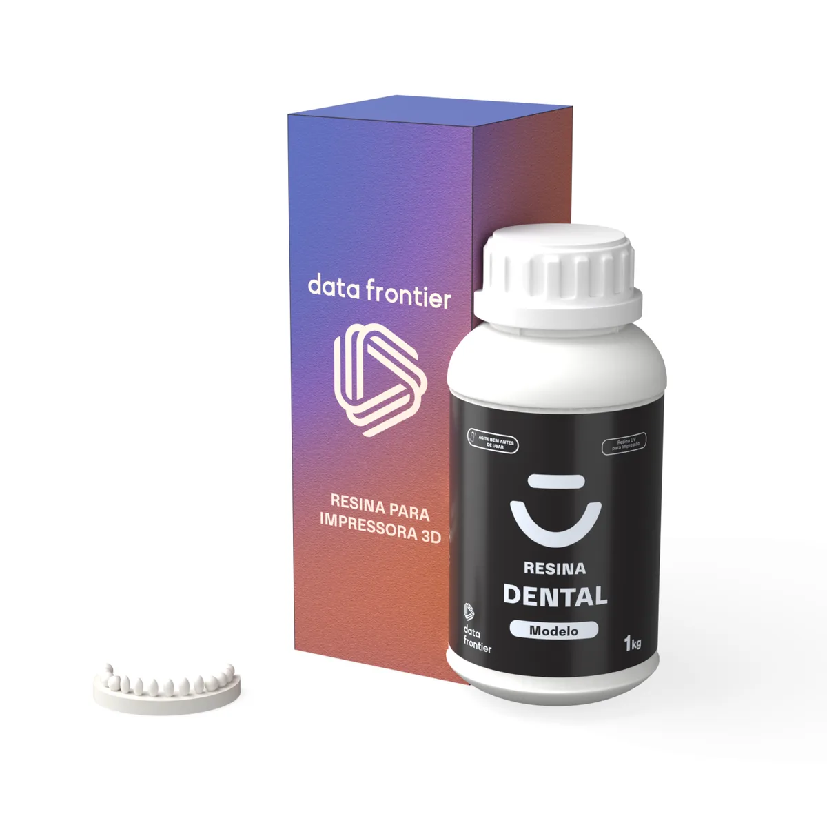 Resina 3D Dental Modelo — peça impressa com o material